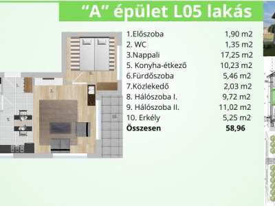 Eladó téglalakás - Tatabánya (Kertváros) / 13. kép