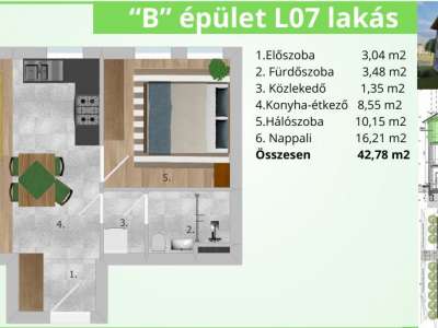 Eladó téglalakás - Tatabánya (Kertváros) / 23. kép