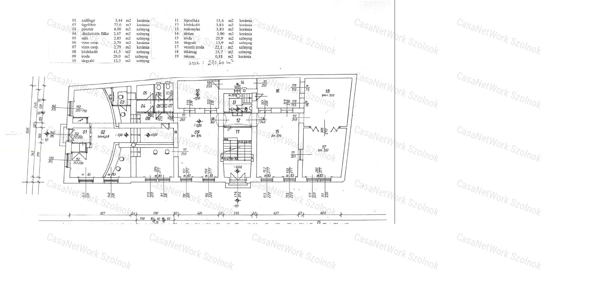 A belváros szívében 802 nm-es irodának, banknak alkalmas épület ekadó