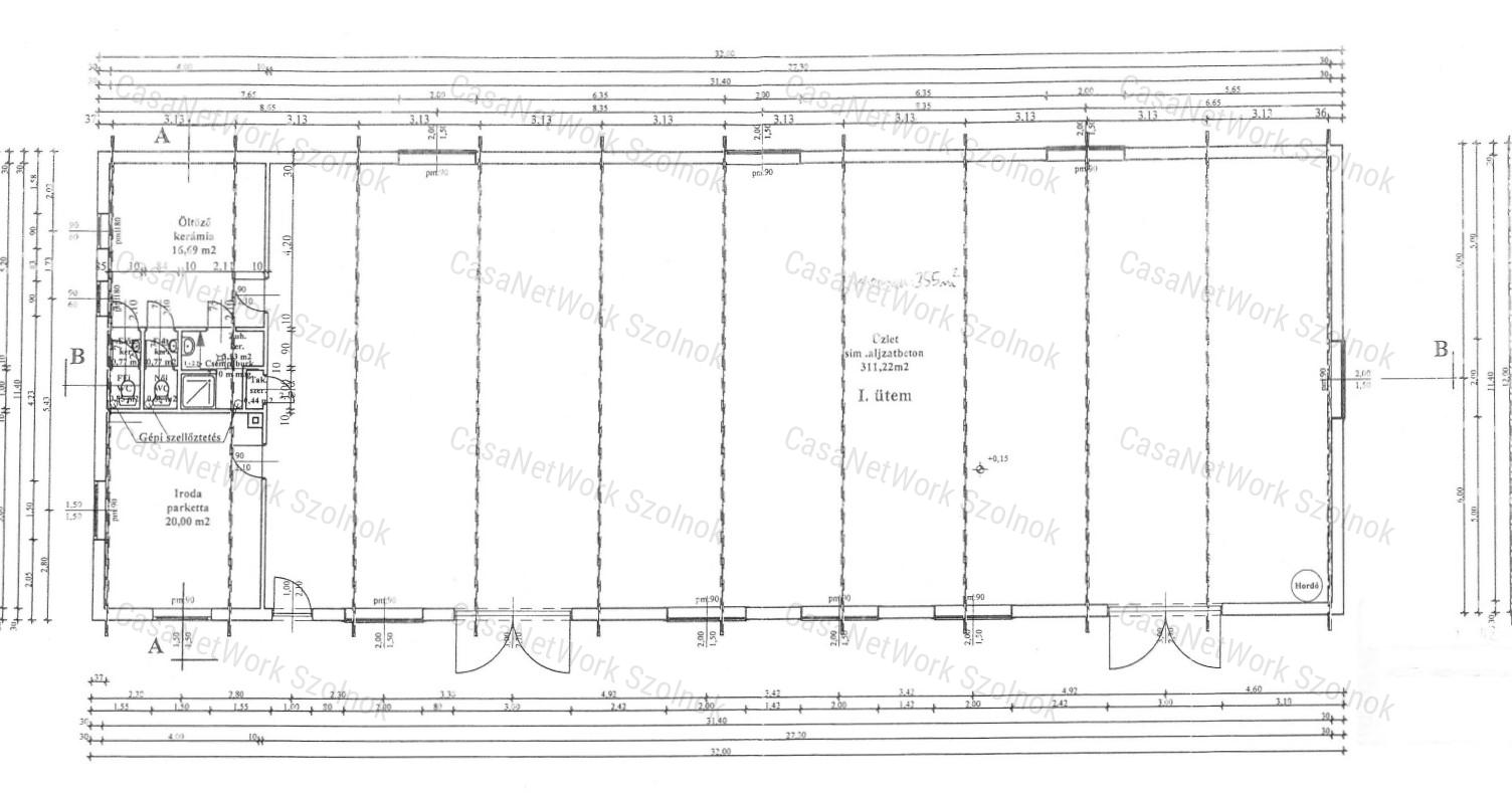 Kiadó 400 m2-es raktár/műhely Szolnokon, az Abonyi úton
