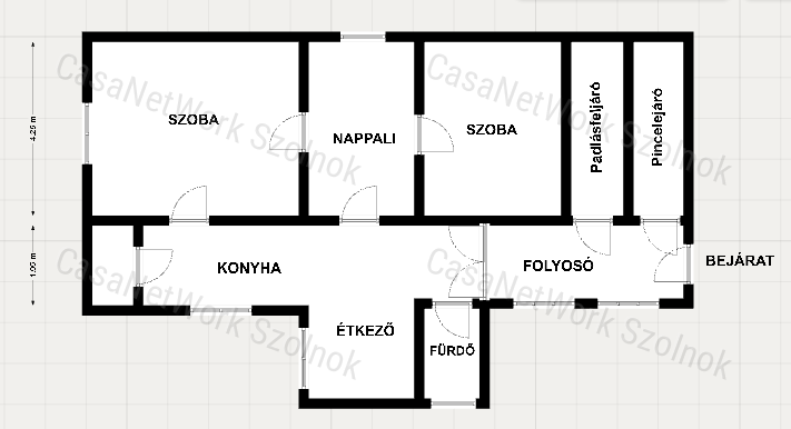 Eladó Tiszaföldvár központjában egy 83 m2-es 2 szobás családi ház.