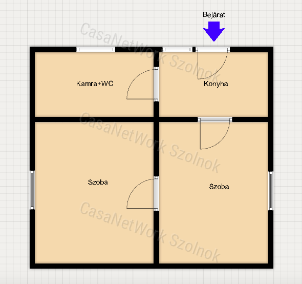 Tószeg központi részén egy 37m2-es családi ház eladó!