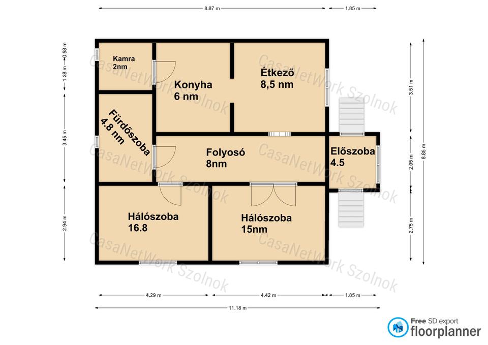 Eladó Családi ház Tiszaföldvár Tabán részén