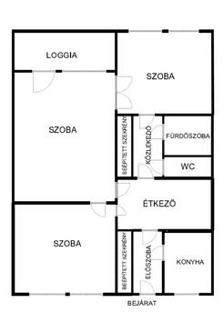 Eladó a belvárosban a Mikszáth K. utcában egy 3 szobás 75m2-es lakás.