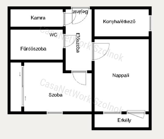 Szolnokon a Kossuth téren felújított 2 szobás lakás eladó!