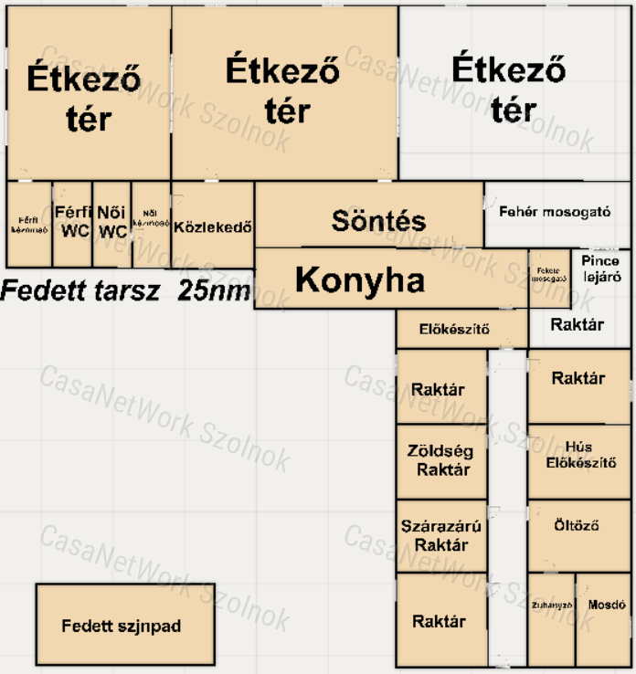 Eladó működő, felújított, gépesített Étterem Cibakháza központjában