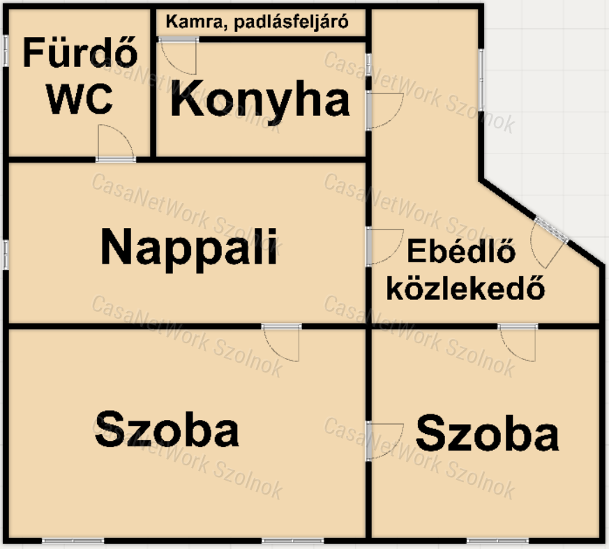 Eladó társasházi földszinti lakás, garázzsal Tiszaföldvár központjában