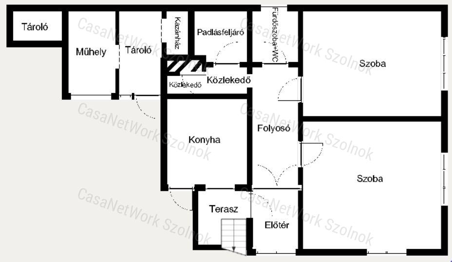 Tiszajenő központi részén 2szobás családi ház eladó!