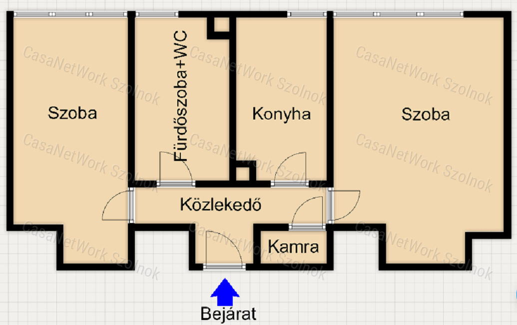 Szolnoki 49 m2-es tégla lakás eladó!