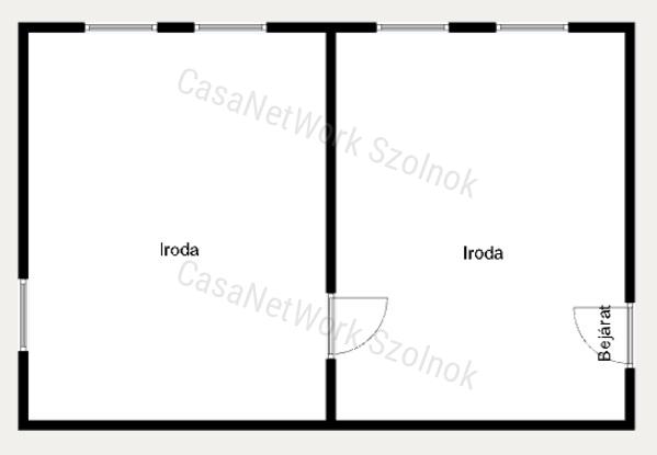 Szolnokon a József A. úton 36 m2-es  irodahelyiség kiaó
