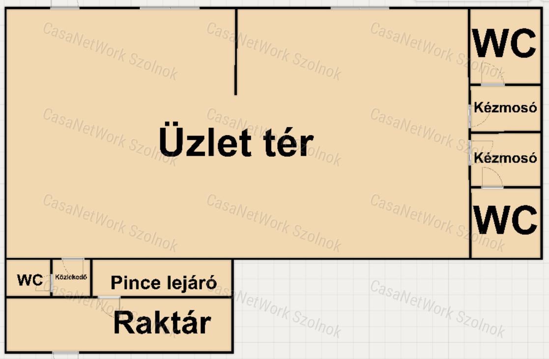 Cibakháza Központjában Üzlethelyiség pincével Eladó