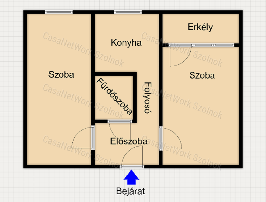 Szolnokon a Széchenyi városrészben 49 m2-es felújított lakás eladó!