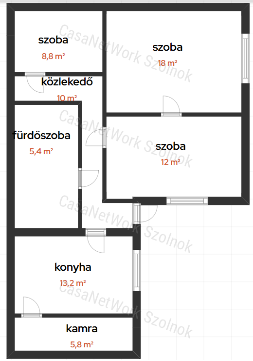 Eladó Tiszaföldvár kedvelt részén ( Rózsa utca ) egy családi ház