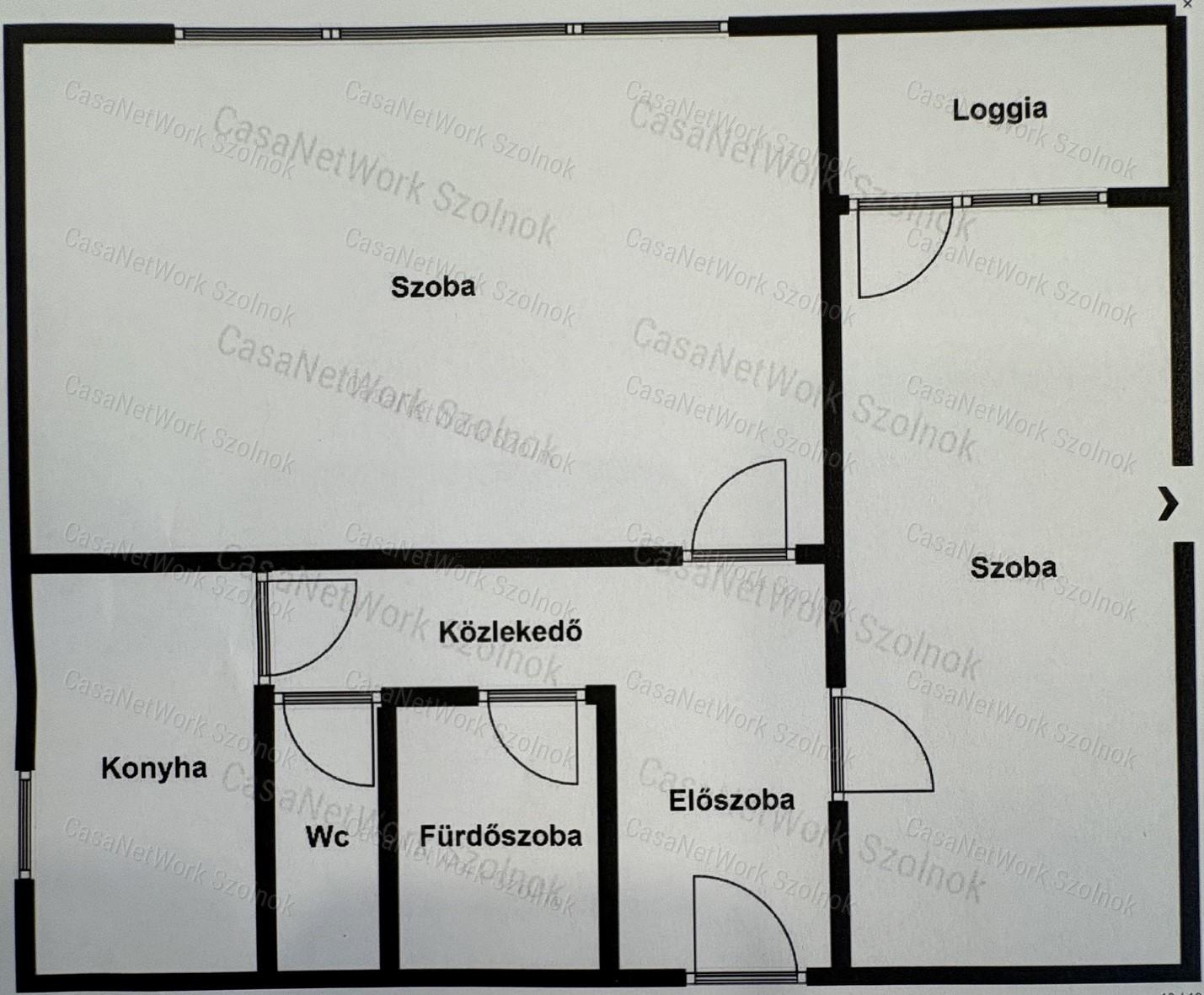 Kiadó Szolnok Belvárosában az Ady E. úton egy 1,5 szobás 2.em-i lakás.