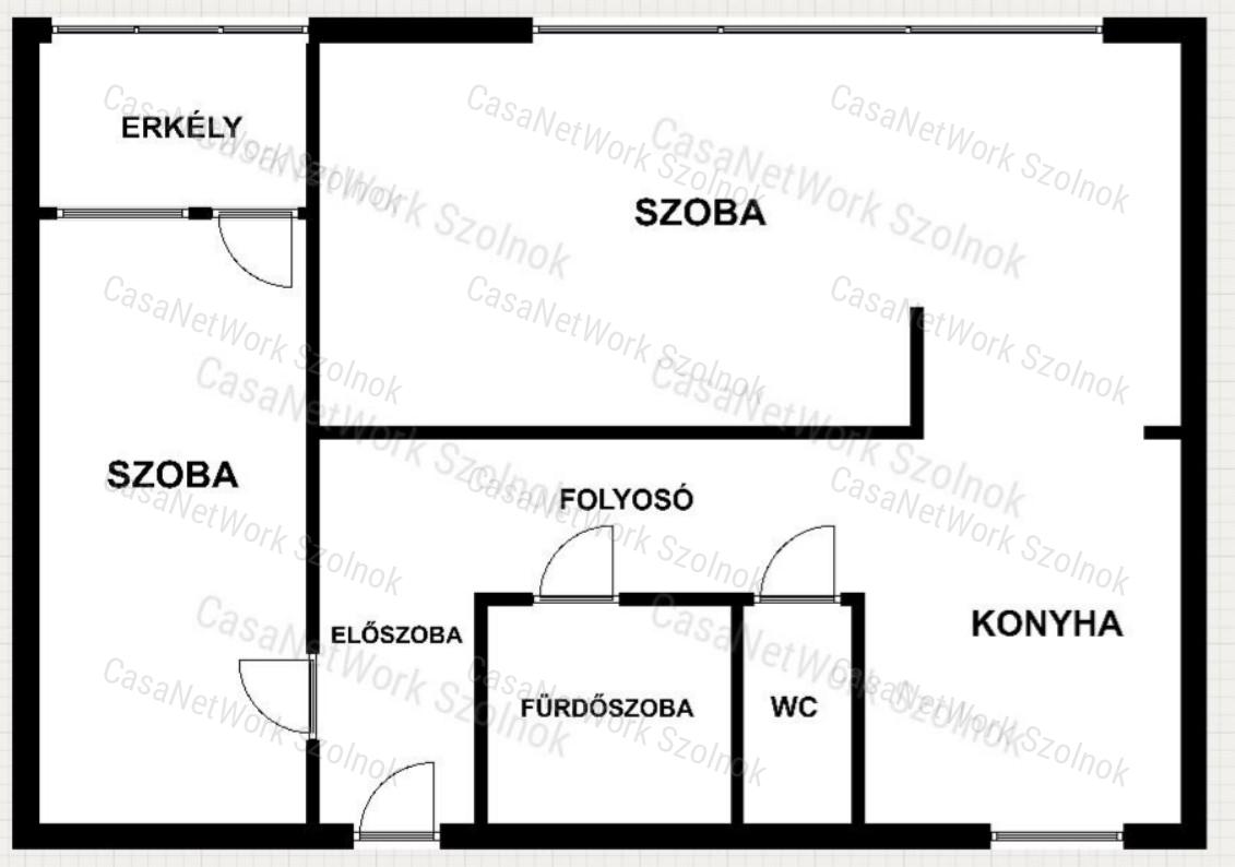 Eladó Szolnok belvárosában két szobás 2020 évben felújított lakás