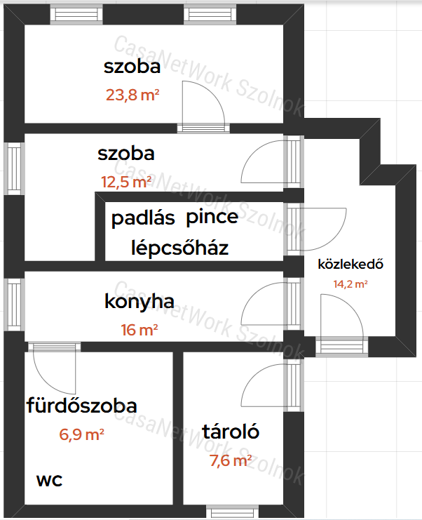Eladó Nagyrév központjában ( Jókai út ) egy 2 szobás családi ház