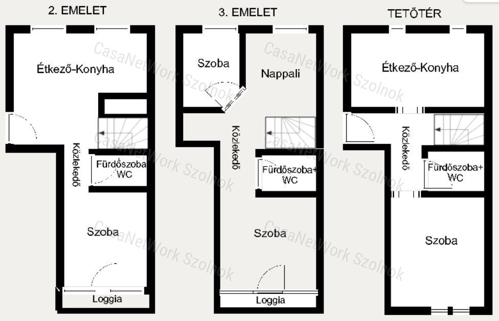 Eladó Szolnokon 141 nm-es, háromszintes lakás 23 nm-es garázzsal!