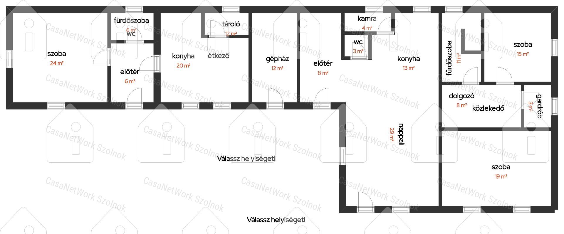 Gyömrő központjában,két generációs családi ház banánfával