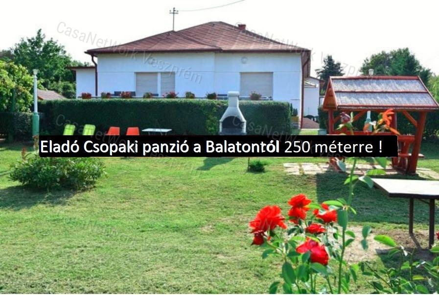 Eladó Csopaki panzió a Balatonról 250 méterre !
