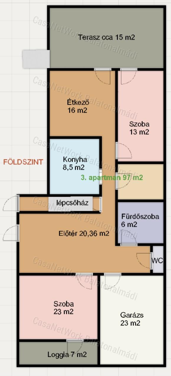 Balatonfüredi 3 szintes családi ház eladó