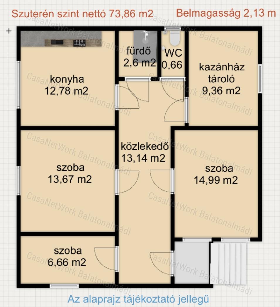 Felújított, 5 apartmanos lakóház eladó a sétány közelében Balatonfüreden