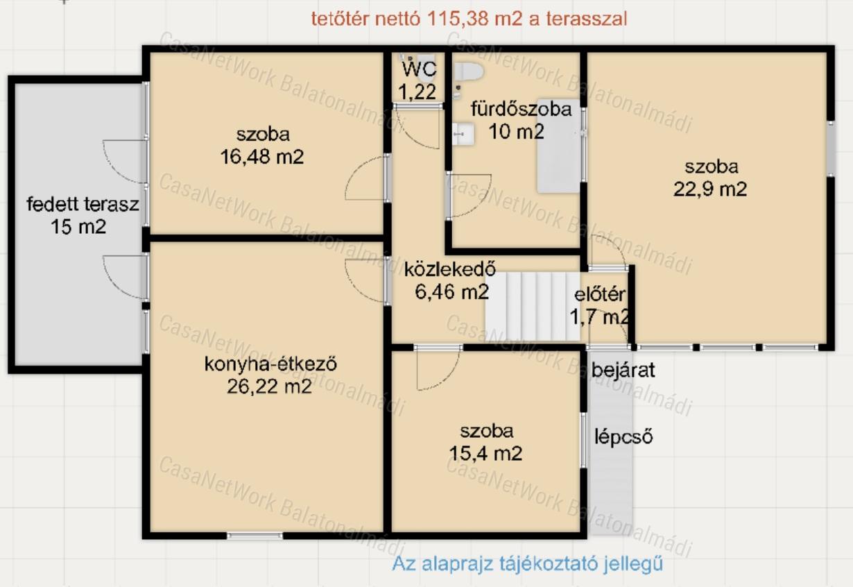 Felújított, 5 apartmanos lakóház eladó a sétány közelében Balatonfüreden