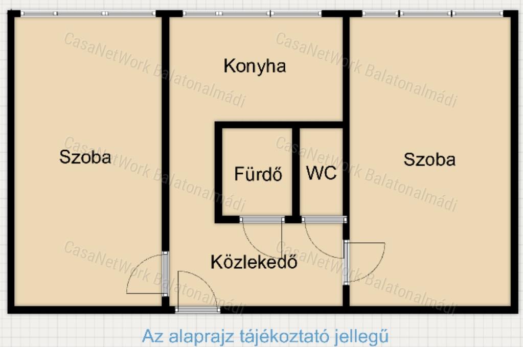 Két szobás lakás eladó Balatonalmádiban