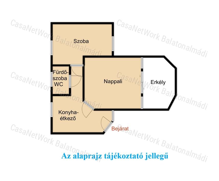 Balatonfüreden földszinti erkélyes lakás eladó