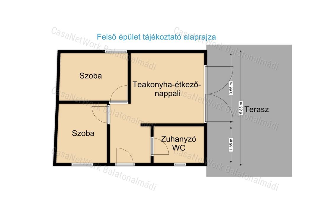 Tájpanorámás zártkert gazdasági épületekkel eladó Felsőörsön
