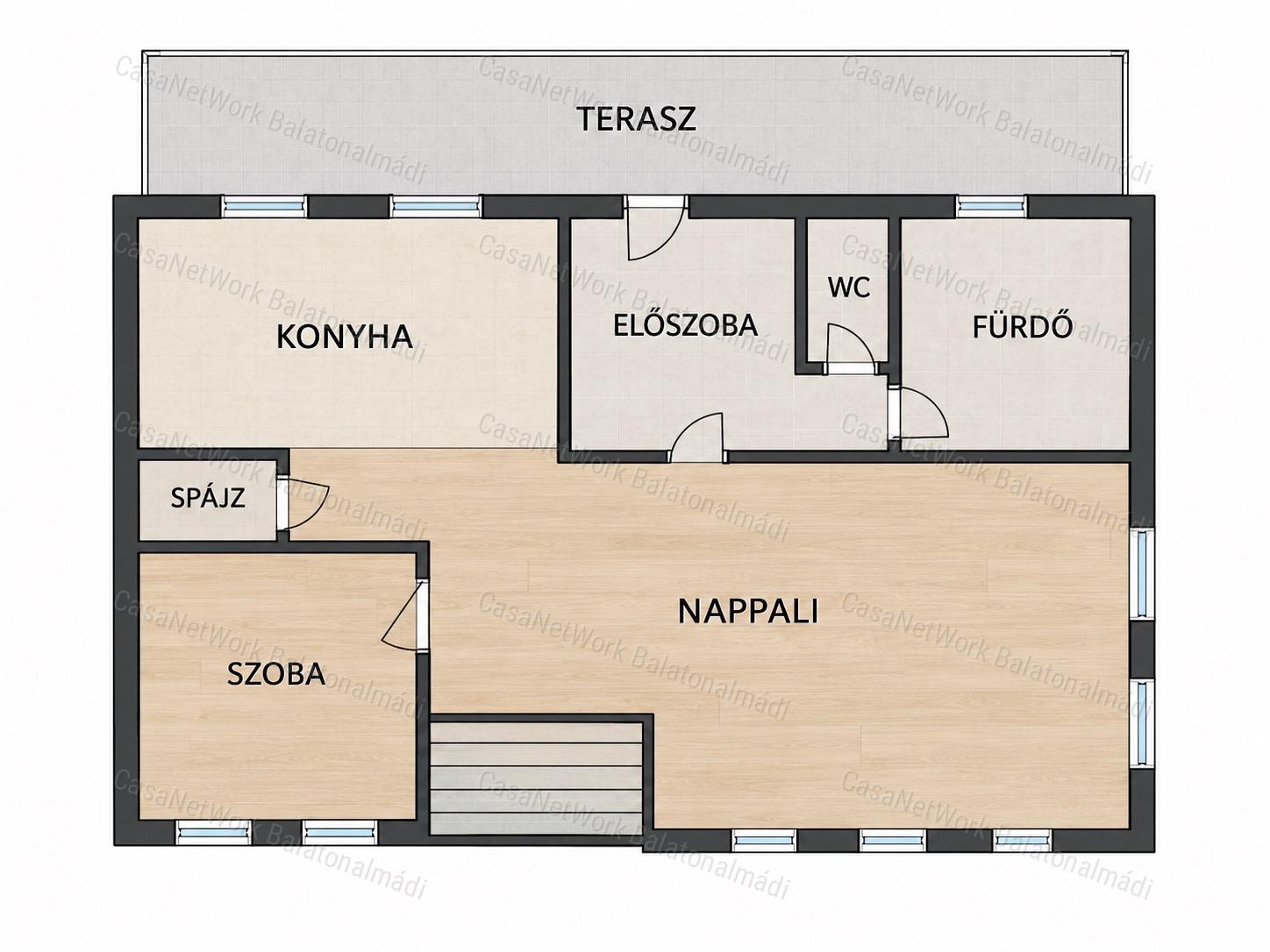 144 m²-es ikerház 600 méterre a szabadstrandtól