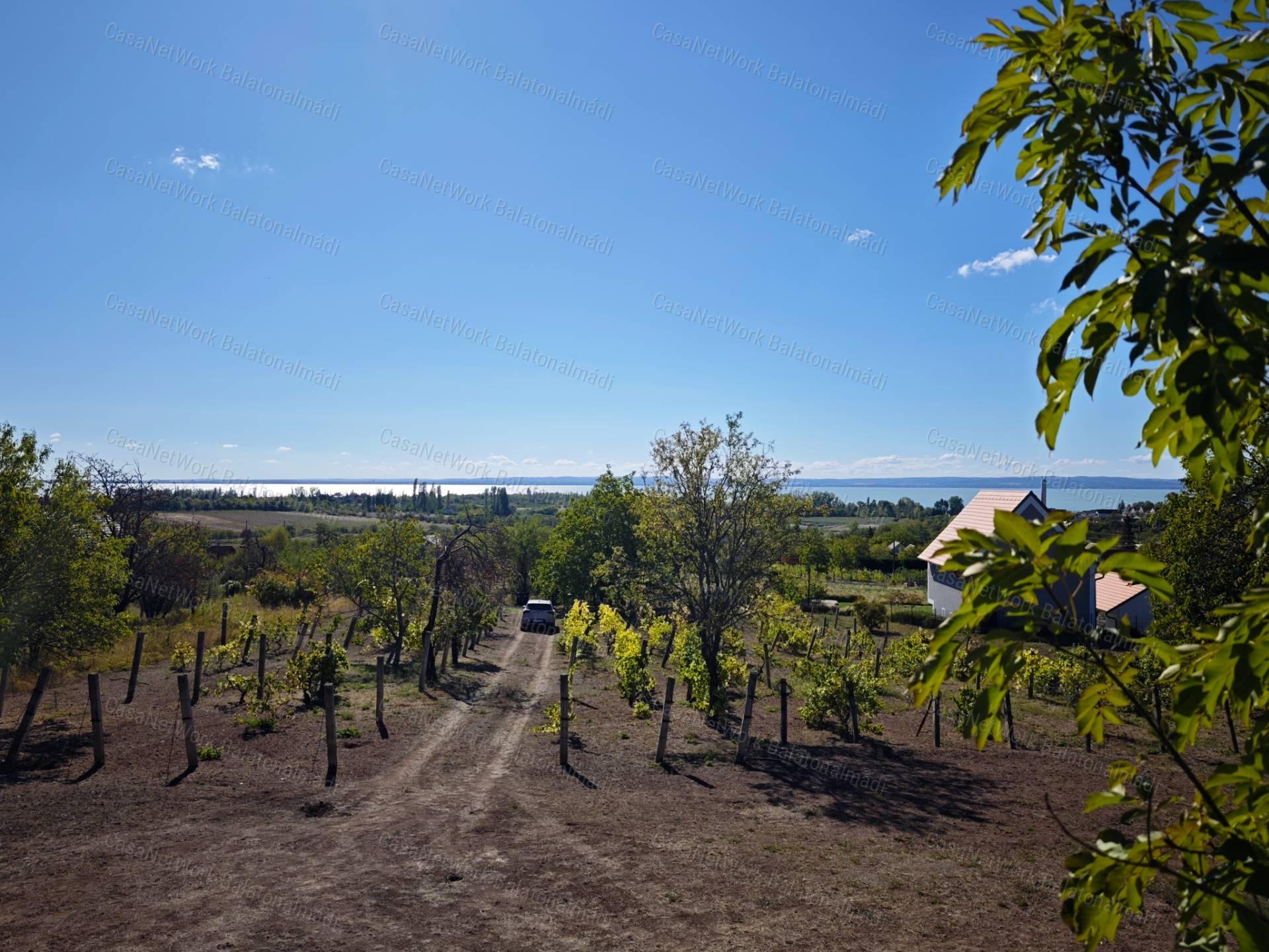 Építhető balatoni panorámás birtok eladó Lovason