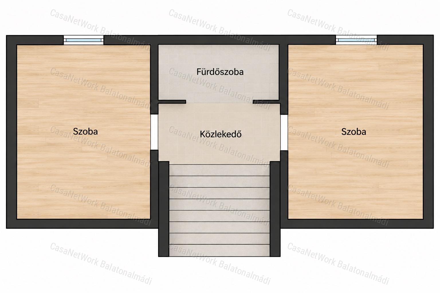 144 m²-es ikerház 600 méterre a szabadstrandtól