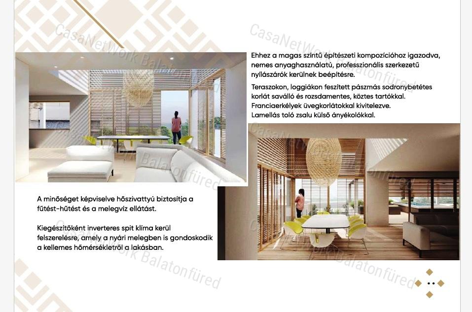 Vízpart közeli új építésű luxus tégla lakás