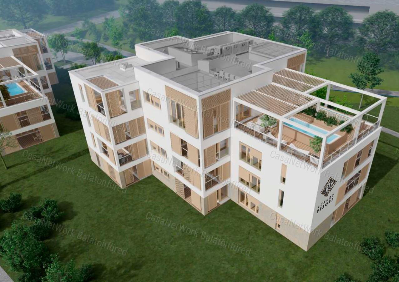 Panorámás Penthouse új építésű lakás Balatonfüreden
