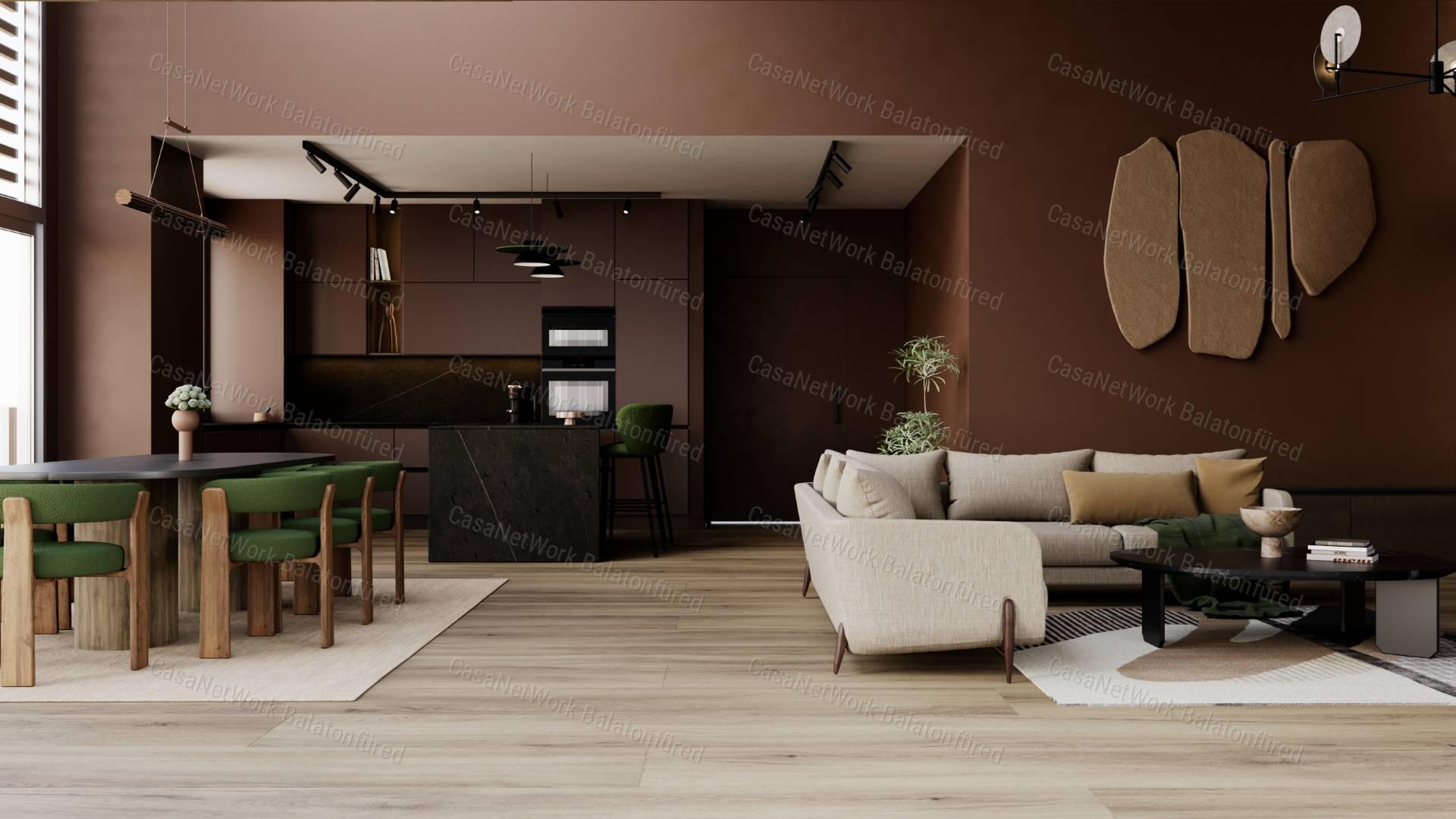 Panorámás Penthouse új építésű lakás Balatonfüreden