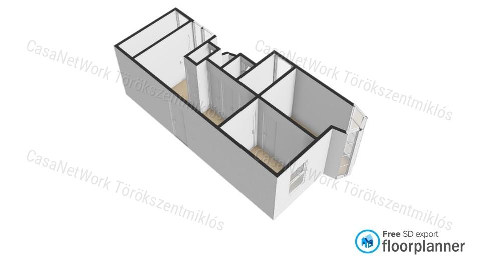 Eladó polgári jellegű  kétszobás lakás Kisújszálláson!