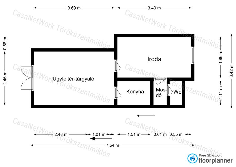 Eladó Iroda Szolnok belvárosában a Bíróság közelében!
