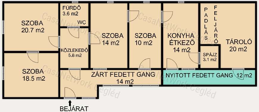 ELADÓ ABÁDSZALÓKON 110 m2 CSALÁDI HÁZ