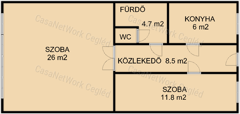 ELADÓ BUDAPESTI VII. ker 58 m2-es NAGYPOLGÁRI LAKÁS
