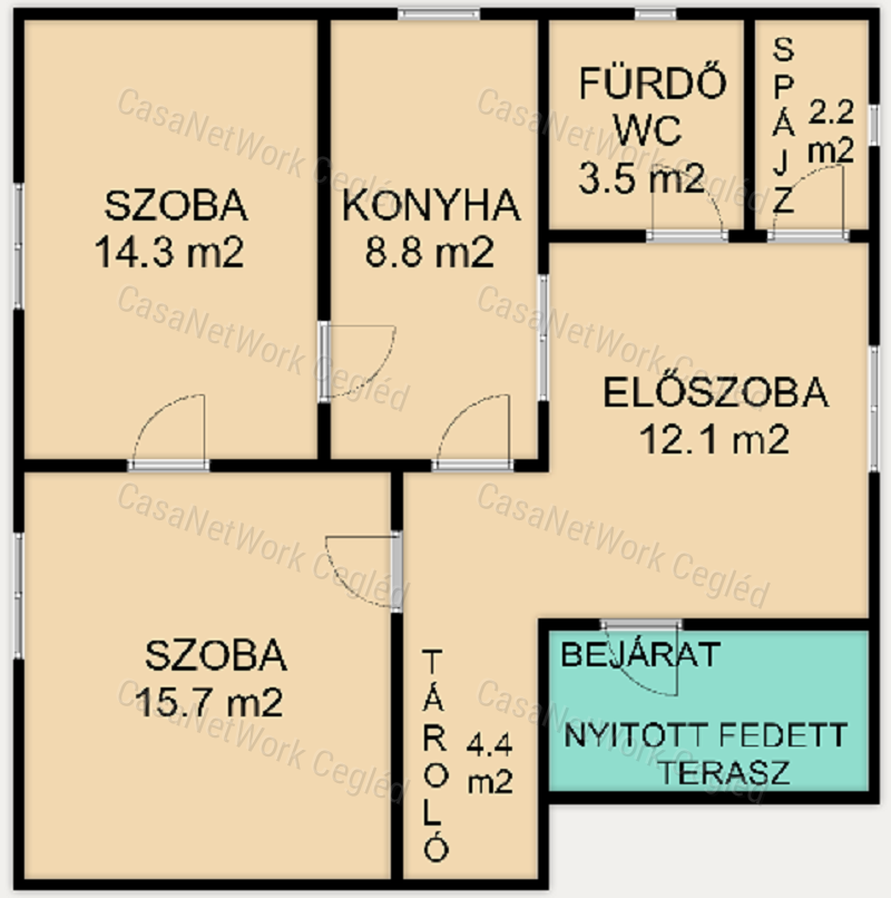 Eladó Ceglédi belvárosi 61m2 Családi ház.