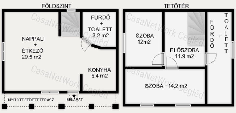Eladó Csemő-Zöldhalom-ban Zártkerti 88 m2 családi ház.