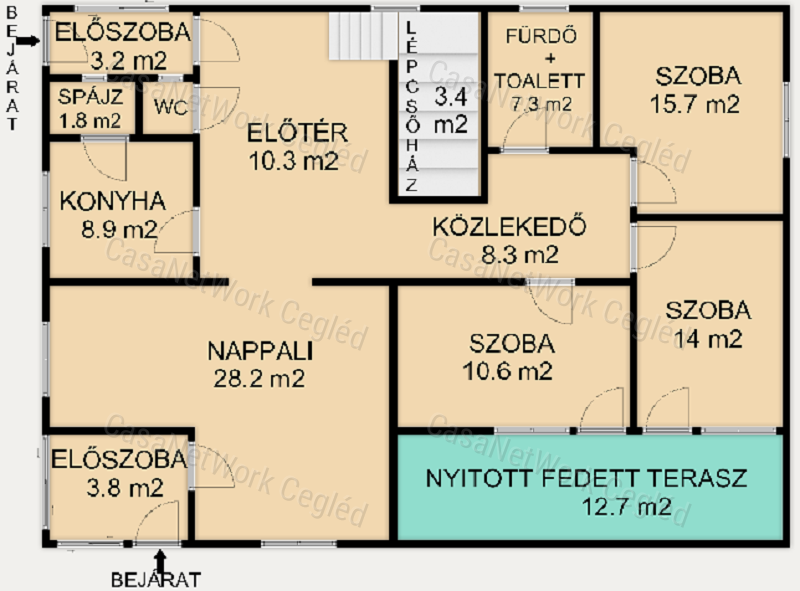 Eladó Cegléden az Úri negyedben 120 m2 Tégla Családi Ház.