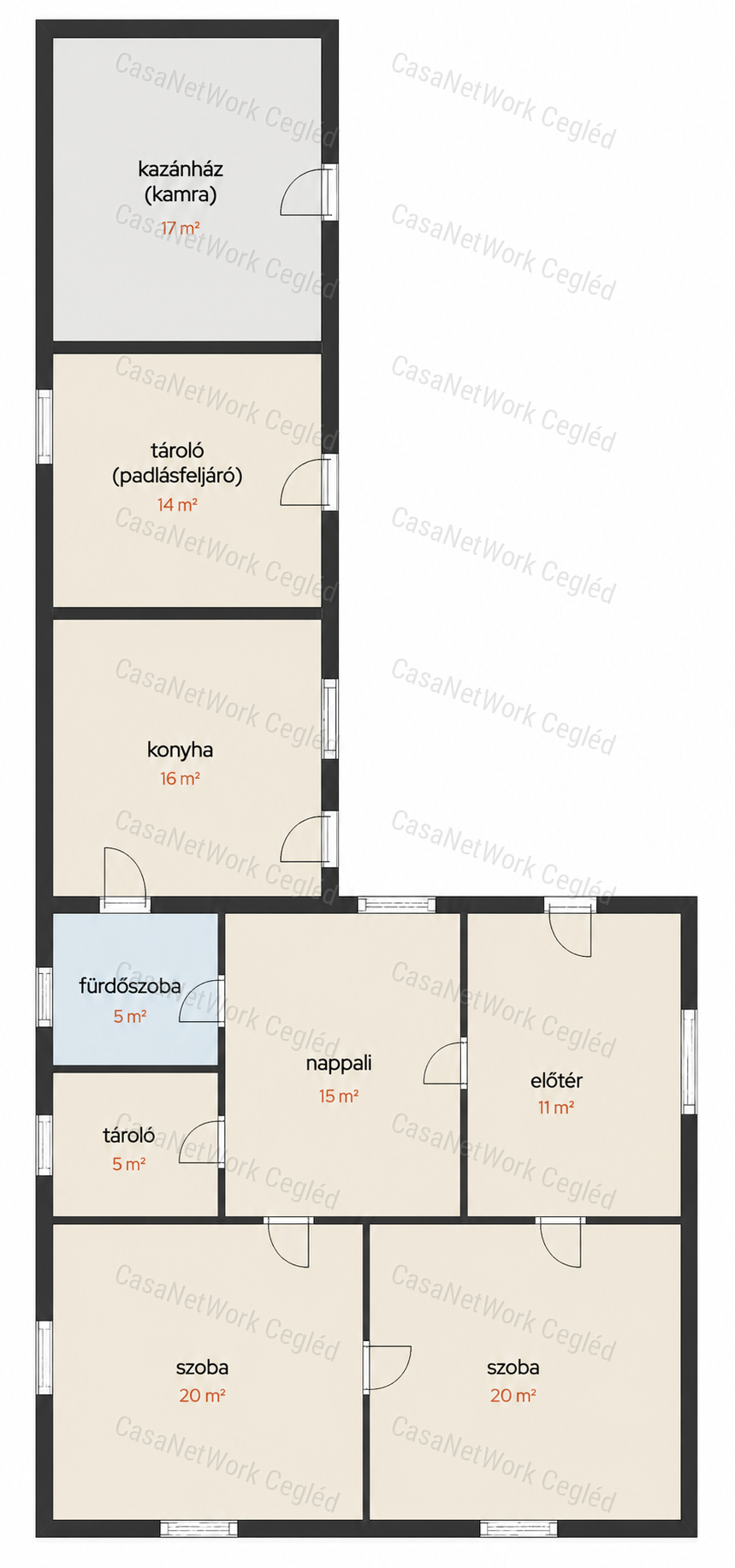 ELADÓ TÉGLA CSALÁDI HÁZ 7 532 M²-ES TELEKKEL, KÉT GARÁZZSAL