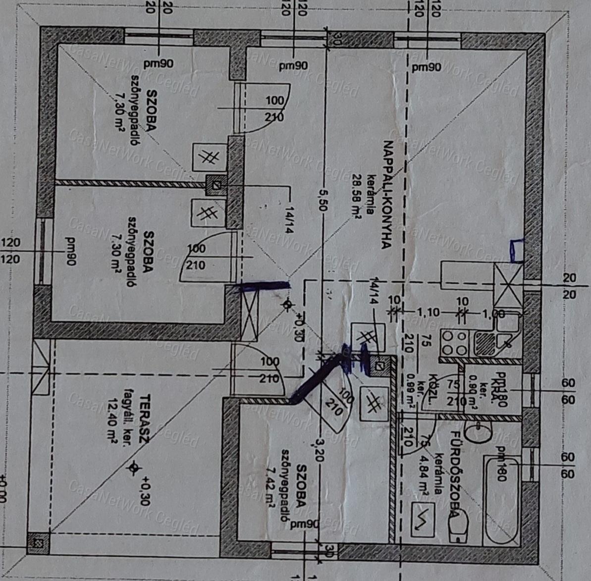 Eladó Csemő szélén 58 m2 Családi Ház