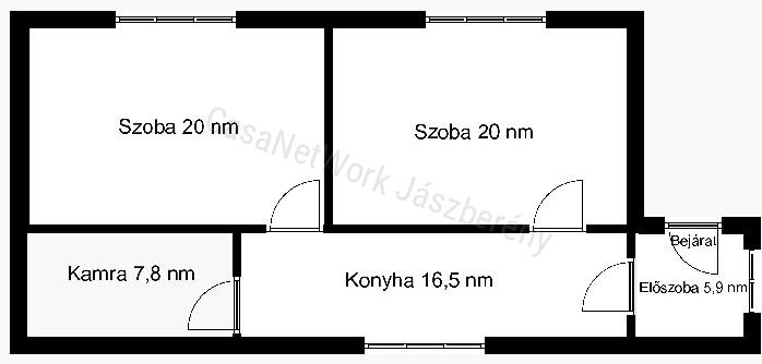 Erdőtelken 1547 nm-es telken 2 szobás családi ház eladó