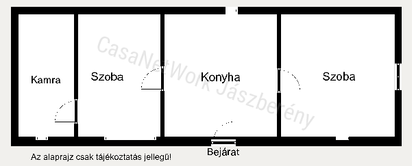 Jászdózsán 9483 nm-es telken, 4 hrsz-on lévő ingatlan, ház eladó