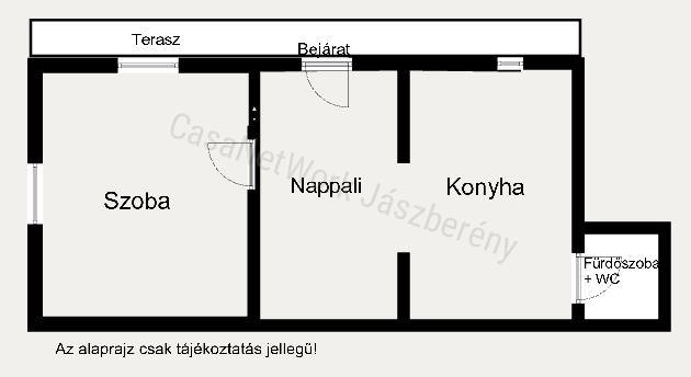 Tarnaörsön  46 nm-es, felújítandó, egy szobás családi ház eladó