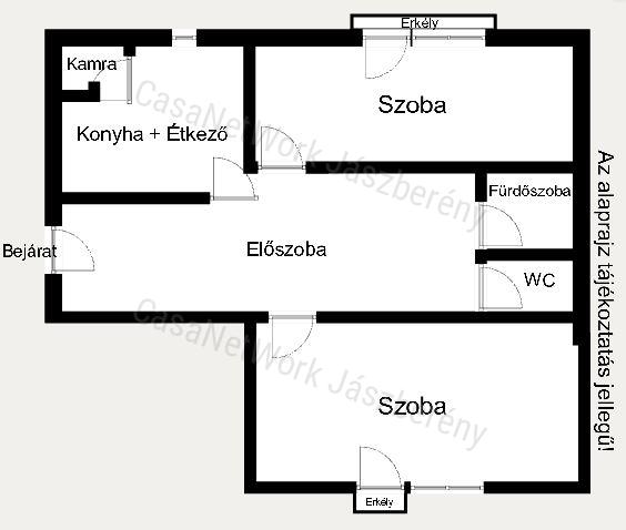 Szolnokon, belvároshoz közel, 52 m2-es, első em-i 2 szobás lakás eladó