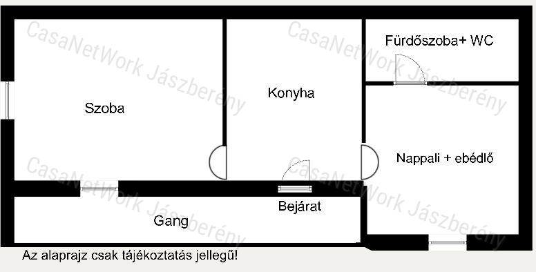 Tarnaörsön, 42 nm-es, felújított, 1 szobás, nappalis családi ház eladó