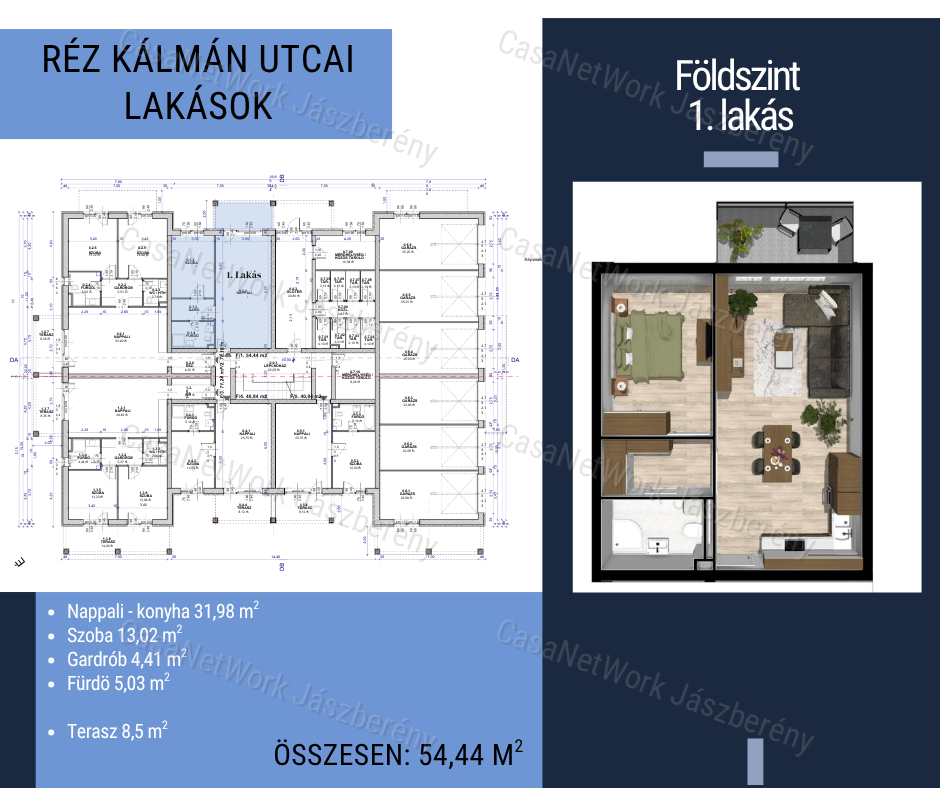 Eladó új, modern 54 m2-es lakások a Szatmári Lakóparkban